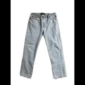Abercrombie Rigid Denim Loose Light Wash Jeans 33x34